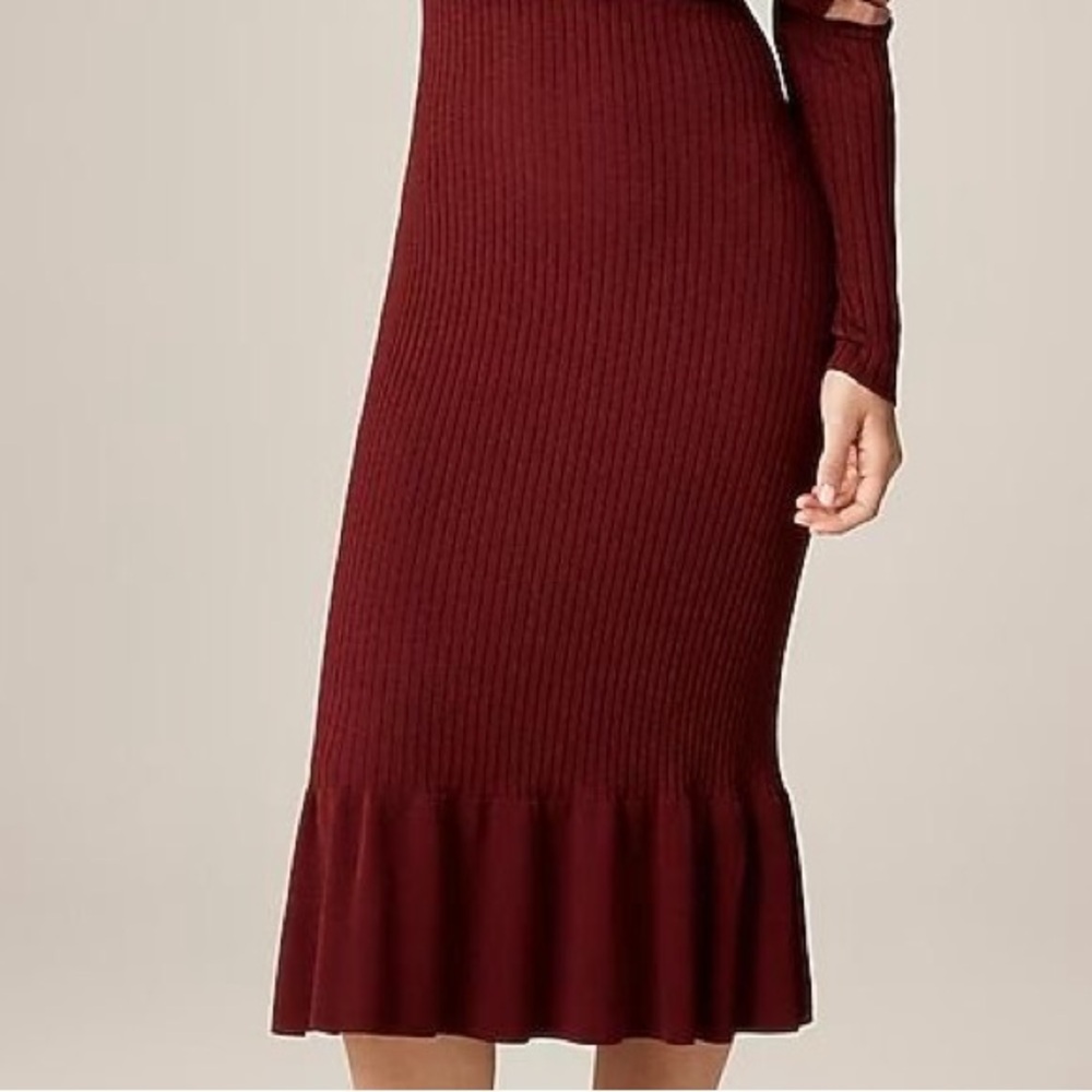 J.Crew Super-stretch ruffle sweater-dress - Picture 8 of 13